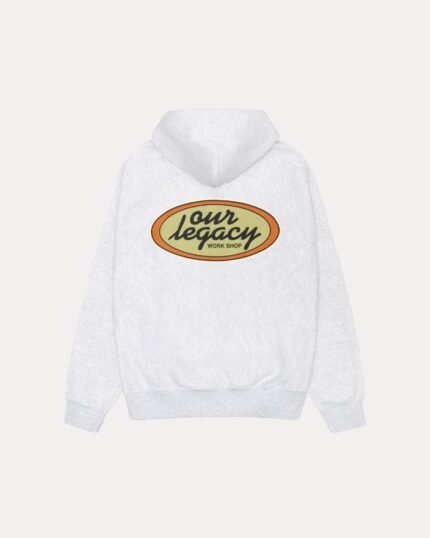 Our Legacy Work Shop Oval Zip White Hoodie